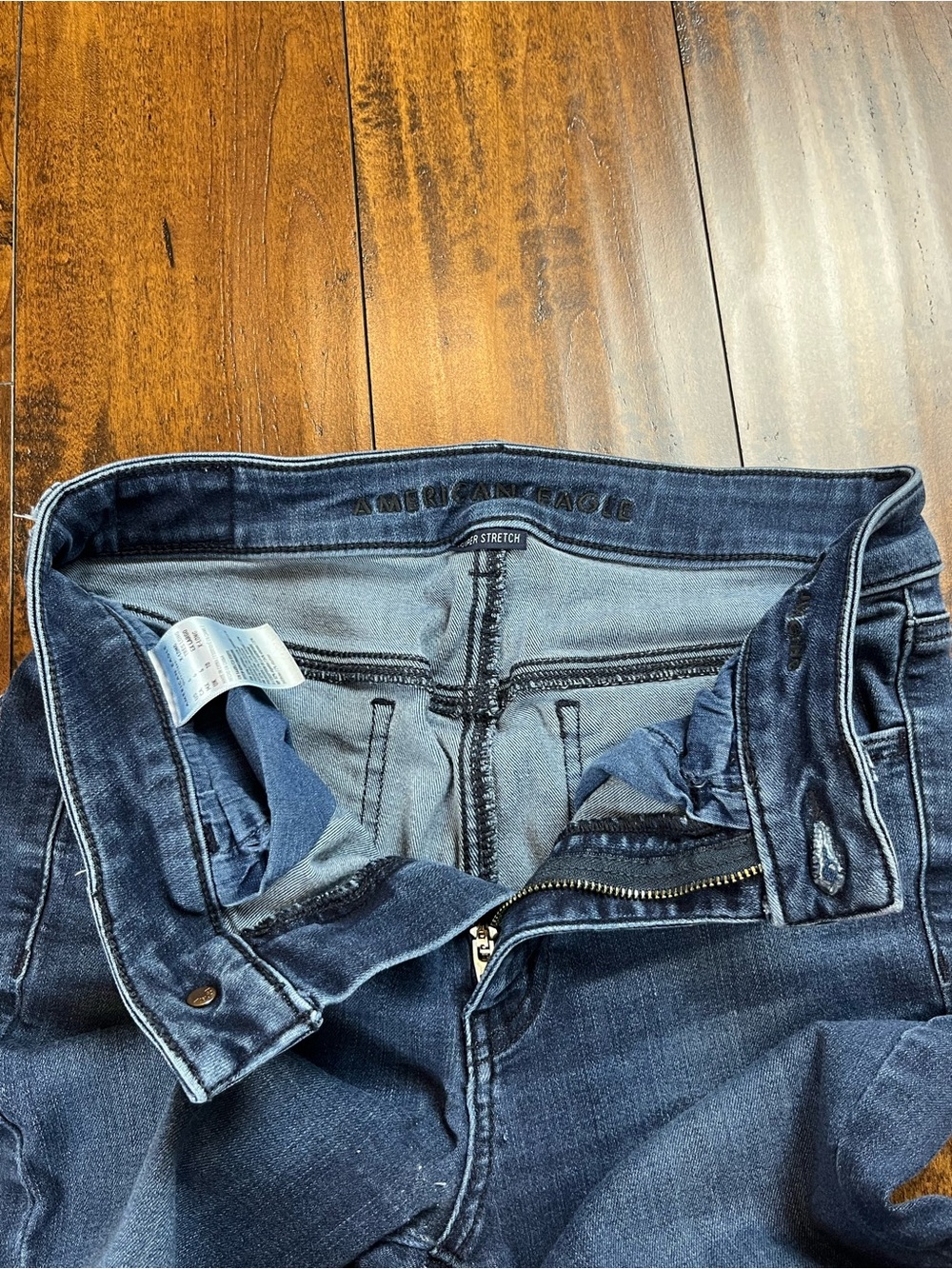 American Eagle Super Stretch Hi-Rise Jegging Blue Denim Women's Size 6 X-Long. - Picture 3 of 14
